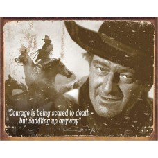 John Wayne Courage. Tin Sign